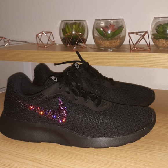 NEW Black and Purple bling Nike tanjun - Picture 3 of 6
